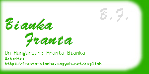 bianka franta business card